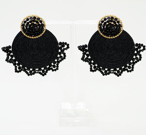 "Diana" Black Earrings