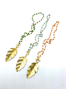 "Tropical" Leaf Necklace